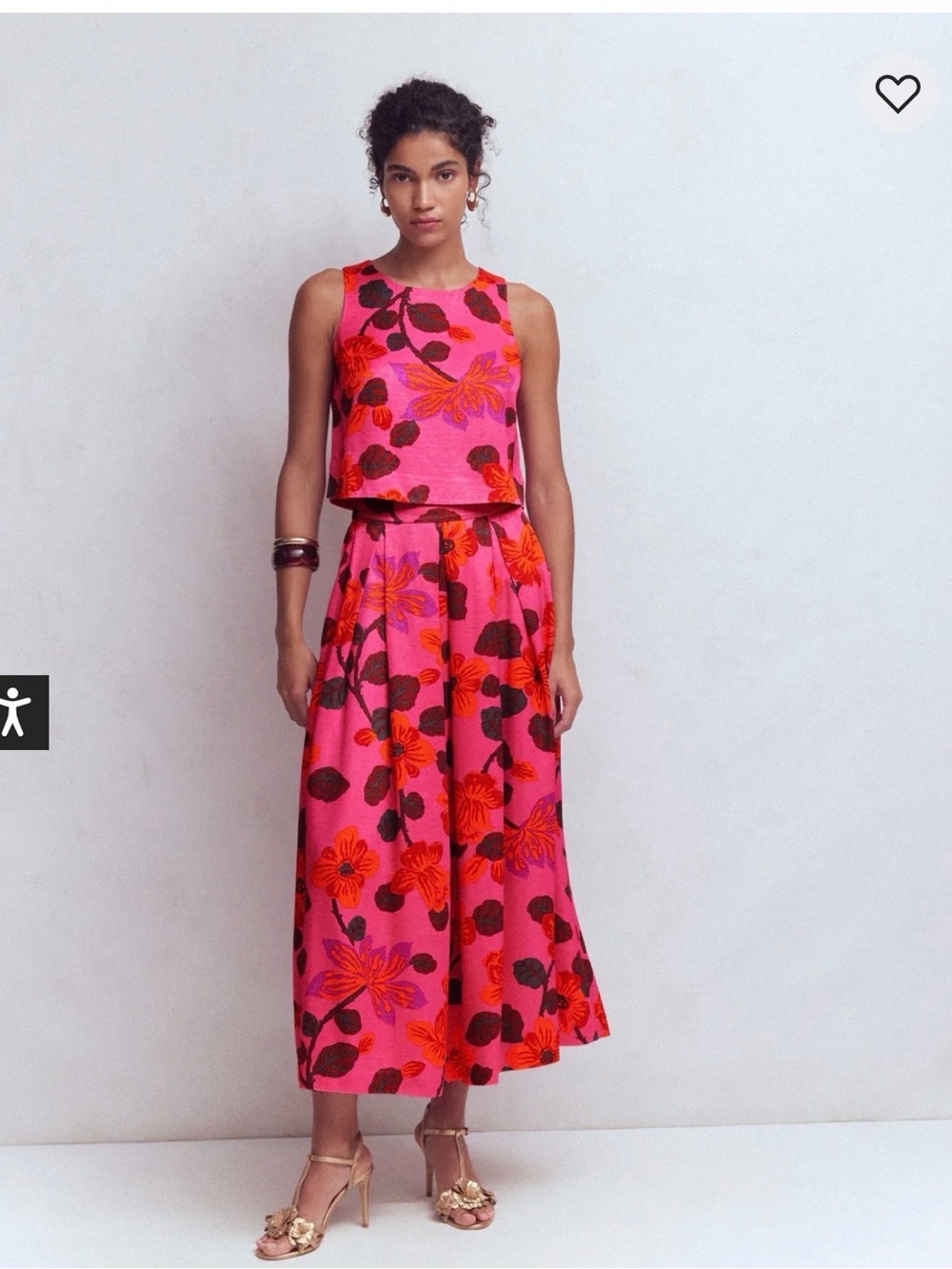 Boden Pink Floral Sleeveless Top & Skirt set - Picture 4 of 7